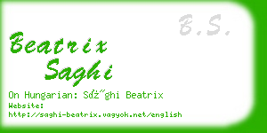 beatrix saghi business card